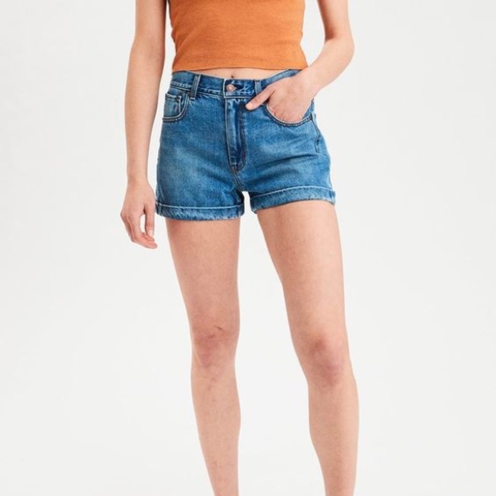 American Eagle Outfitters Stretch Denim Mom Shorts